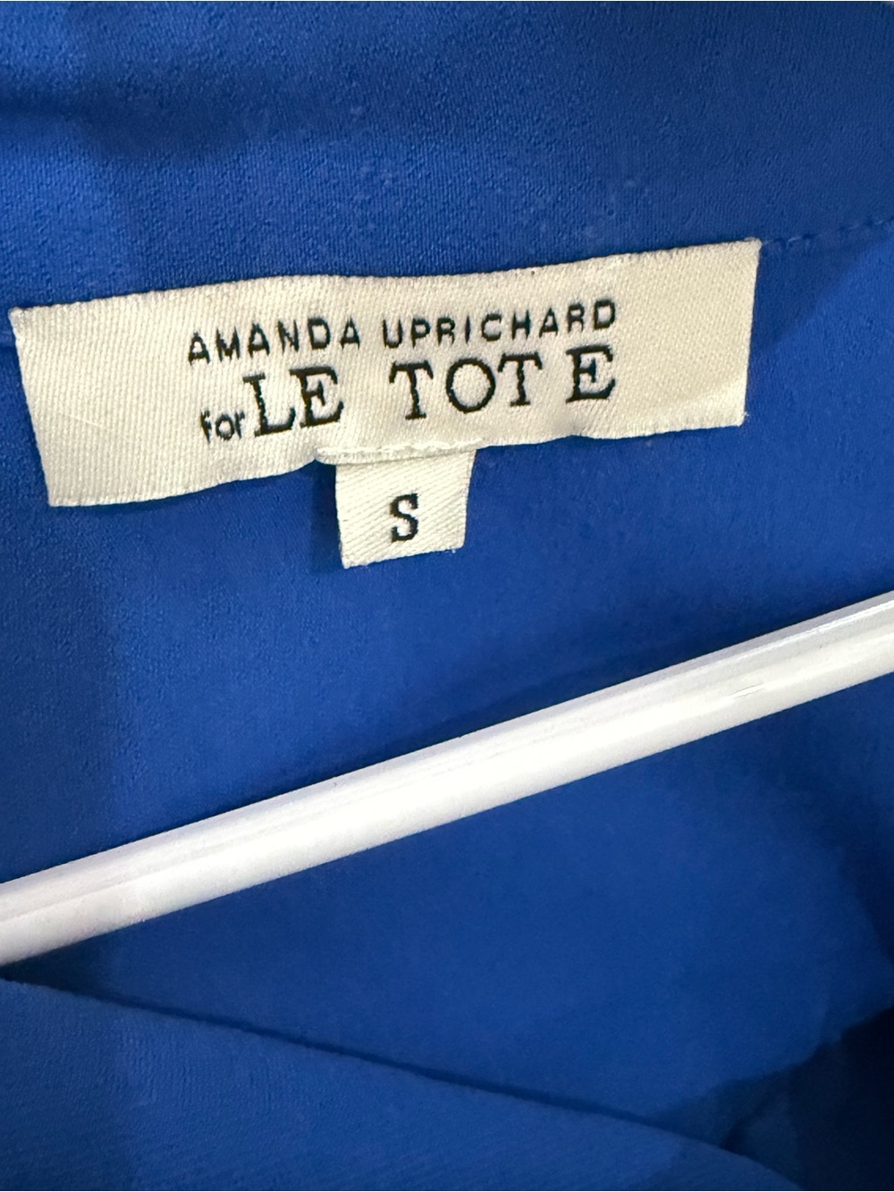 Amanda Uprichard for Le Tote Women’s Small Royal Blue Belted V-Neck Dress - Picture 3 of 4